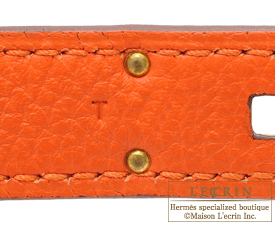 Hermes　Kelly bag 28　Feu/Fire orange　Togo leather　Gold hardware