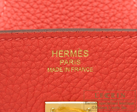 Hermes　Birkin bag 25　Rouge pivoine　Togo leather　Gold hardware
