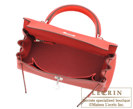 Hermes　Kelly bag 25　Rouge pivoine　Togo leather　Silver hardware