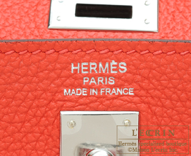 Hermes　Kelly bag 25　Rouge pivoine　Togo leather　Silver hardware