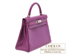 Hermes　Kelly Ghillies bag 32　Retourne　Anemone　Swift leather/Togo leather　Silver hardware