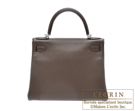 Hermes Kelly Ado Backpack Clemence Leather Gold Hardware In Coffee