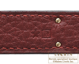 Hermes　Birkin bag 35　Rouge H/Dark red　Fjord leather　Silver hardware