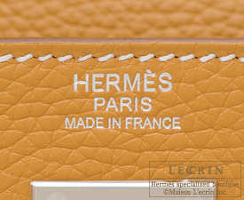 Hermes　Kelly bag 32　Natural sable　Clemence leather　Silver hardware