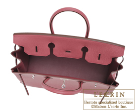 Hermes Birkin bag 35 Rouge H Fjord leather Silver hardware