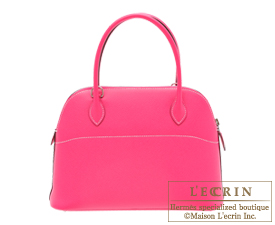 Hermes　Bolide bag 27　Rose tyrien/Hot pink　Epsom leather　Silver hardware
