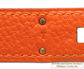Hermes Feu Orange Birkin 30cm Gold Hardware Y Stamp, 2020 - Chicjoy