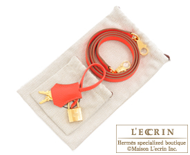 Hermes　Kelly bag 28　Rose jaipur　Clemence leather　Gold hardware