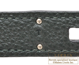 Hermes　Kelly bag 28　Vert fonce　Togo leather　Silver hardware
