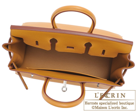 Hermes　Birkin bag 25　Ocre　Swift leather　Silver hardware