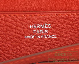 Hermes　Dogon LONG　Vermillon　Togo leather　Matt silver hardware