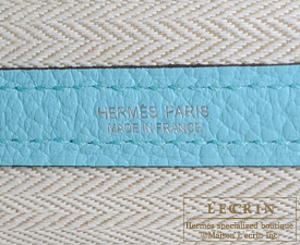 Hermes　Garden Party bag TPM　Blue atoll　　Country leather　Silver hardware