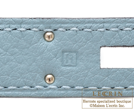 Hermes　Birkin bag 35　Ciel/Sky blue　Clemence leather　Silver hardware