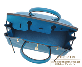 Hermes　Birkin bag 30　Blue izmir　Clemence leather　Gold hardware