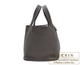 Hermes　Picotin Lock bag GM　Graphite　Clemence leather　Silver hardware