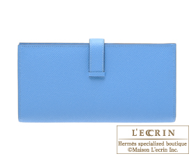 Hermes　Bearn Soufflet　Blue paradise　Epsom leather　Gold hardware
