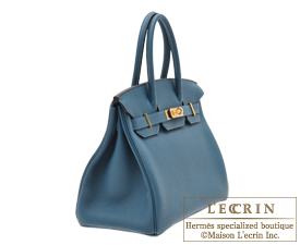 Hermes　Birkin bag 30　Colvert/Colvert blue　Togo leather　Gold hardware