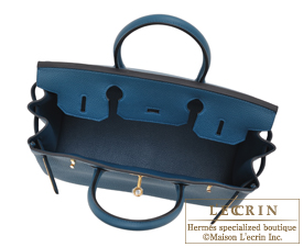 Hermes　Birkin bag 30　Colvert/Colvert blue　Togo leather　Gold hardware