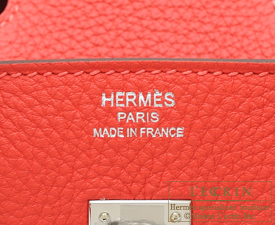 Hermes　Birkin bag 25　Rouge pivoine　Togo leather　Silver hardware