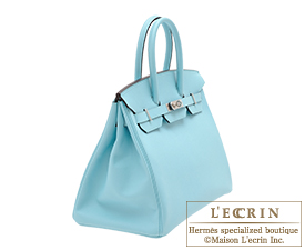 Hermes　Birkin bag 35　Blue atoll　Epsom leather　Silver hardware