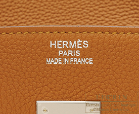 Hermes　Birkin bag 35　Caramel　Togo leather　Silver hardware 
