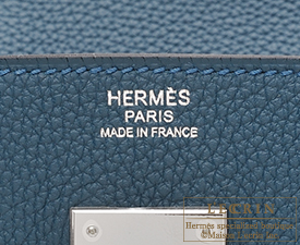 Hermes　Birkin bag 30　Colvert/Colvert blue　Togo leather　Silver hardware
