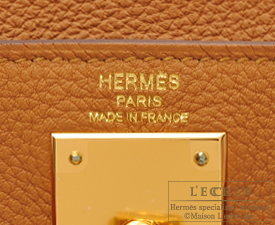 Hermes　Kelly bag 28　Caramel　Togo leather　Gold hardware