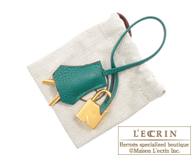 Hermes　Birkin bag 30　Malachite　Clemence leather　Gold hardware