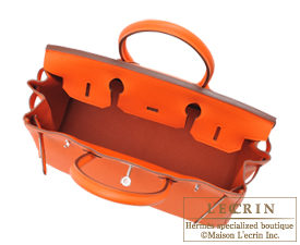 Hermes　Birkin bag 30　Feu/Fire orange　Togo leather　Silver hardware