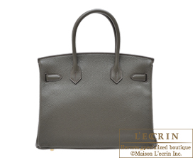 Hermes　Birkin bag 30　Vert gris/Green grey　Clemence leather　Gold hardware