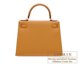 Hermes　Kelly bag 28　Caramel　Epsom leather　Silver hardware