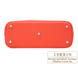Hermes　Bolide bag 31　Rouge pivoine　Clemence leather　Silver hardware