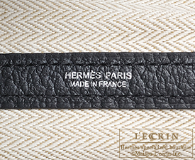 Hermes　Garden Party bag 30/TPM　Black　Country leather　Silver hardware