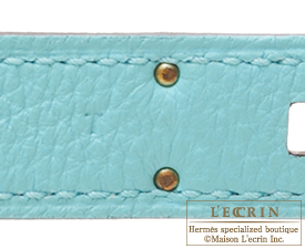 Hermes　Birkin bag 35　Blue atoll　Togo leather　Gold hardware