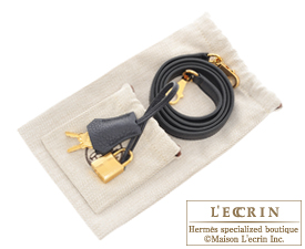 Hermes　Kelly bag 28　Blue indigo　Togo leather　Gold hardware