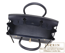Hermes　Birkin bag 30　Blue indigo　Clemence leather　Gold hardware