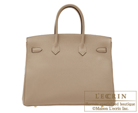 Hermes　Birkin bag 35　Gris tourterelle/Mouse grey　Togo leather　Gold hardware