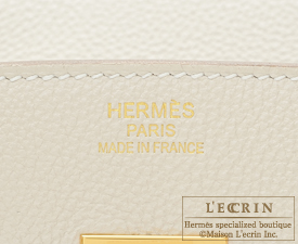 Hermes　Birkin bag 35　Craie　Togo leather　Gold hardware 