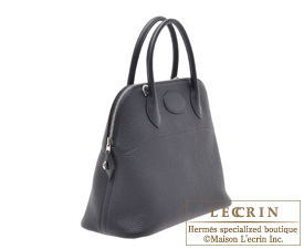Hermes　Bolide bag 31　Blue indigo　Clemence leather　Silver hardware