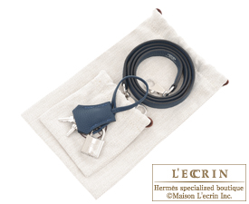Hermes　Bolide bag 31　Blue indigo　Clemence leather　Silver hardware