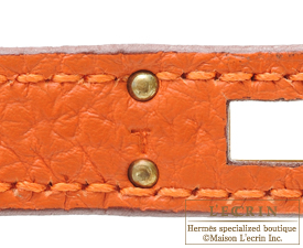 Hermes Kelly 25 Orange Togo Gold Hardware - Vendome Monte Carlo