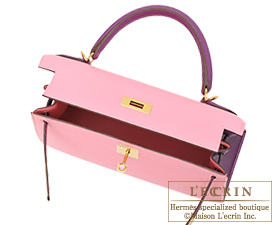 Hermes　Kelly bag 28　Rose confetti/Anemone　Epsom leather　Gold hardware