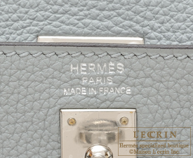 Hermes　Kelly bag 25　Blue glacier　Togo leather　Silver hardware