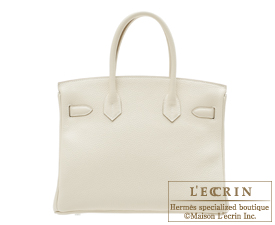 Hermes　Birkin bag 30　Craie　Clemence leather　Silver hardware