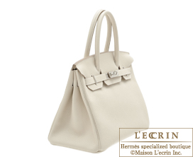 Hermes　Birkin bag 30　Craie　Clemence leather　Silver hardware