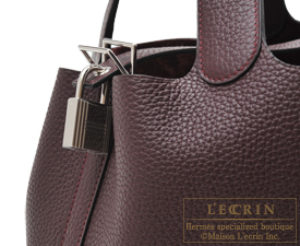 Hermes　Picotin Lock bag GM　Prune　Clemence leather　Silver hardware