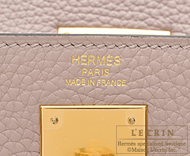Hermes　Kelly bag 28　Glycine　Clemence leather　Gold hardware
