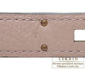 Hermes Kelly bag 28 Retourne Glycine Clemence leather Gold ...  