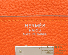Hermes　Kelly bag 32　Feu　Togo leather　Silver hardware