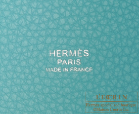 Hermes　Picotin Lock　Touch bag MM　Blue atoll　Clemence leather/　Swift leather　Silver hardware